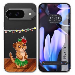 Funda Silicona Transparente para Google Pixel 9 5G diseño Suricata Dibujos