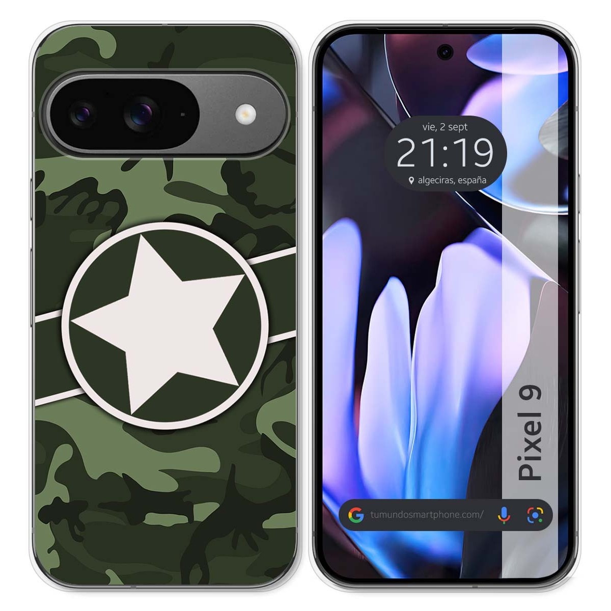 Funda Silicona para Google Pixel 9 5G diseño Camuflaje 01 Dibujos