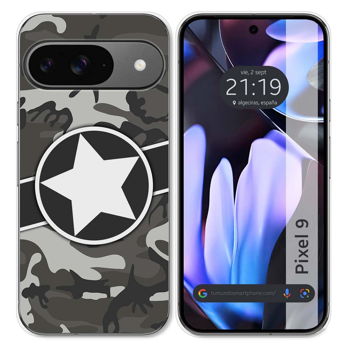 Funda Silicona para Google Pixel 9 5G diseño Camuflaje 02 Dibujos