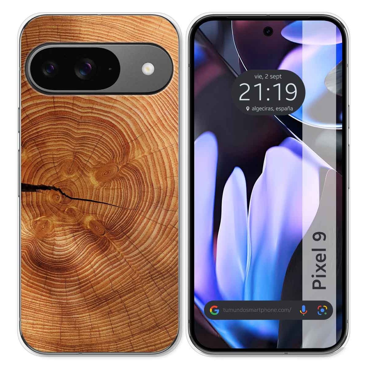 Funda Silicona para Google Pixel 9 5G diseño Madera 04 Dibujos