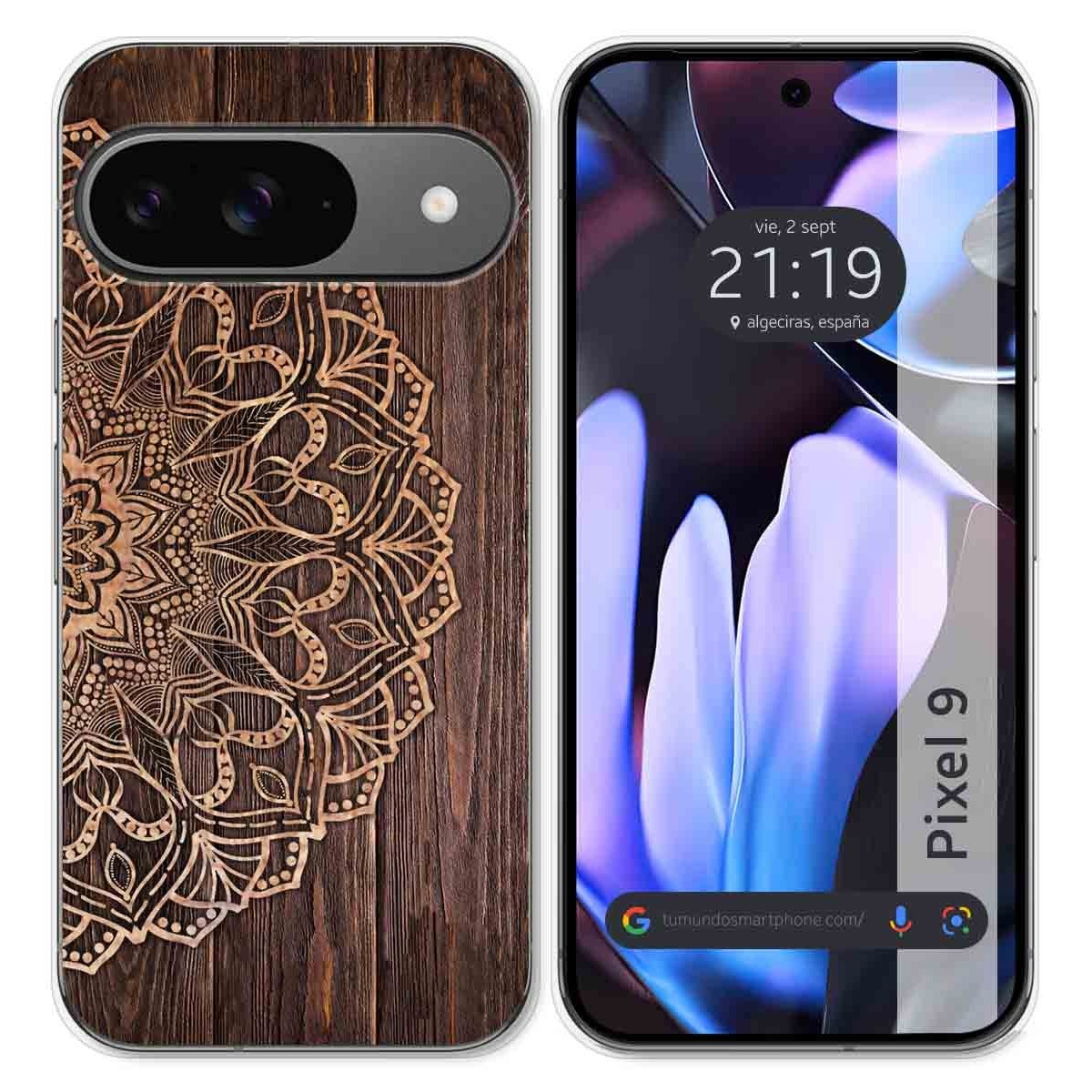 Funda Silicona para Google Pixel 9 5G diseño Madera 06 Dibujos