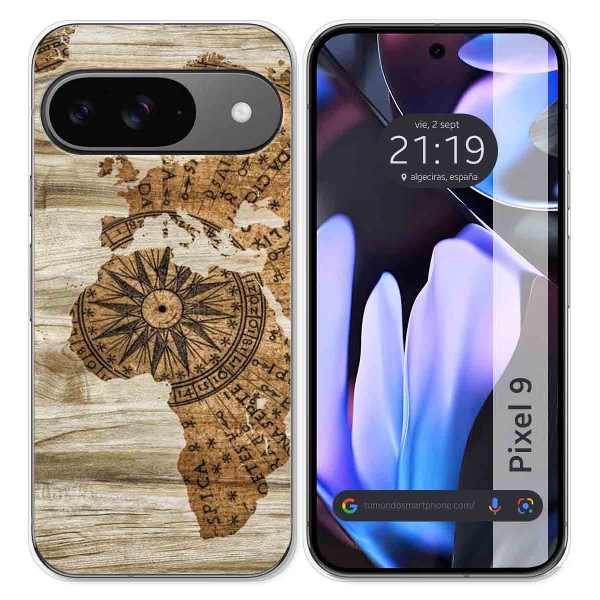 Funda Silicona para Google Pixel 9 5G diseño Madera 07 Dibujos