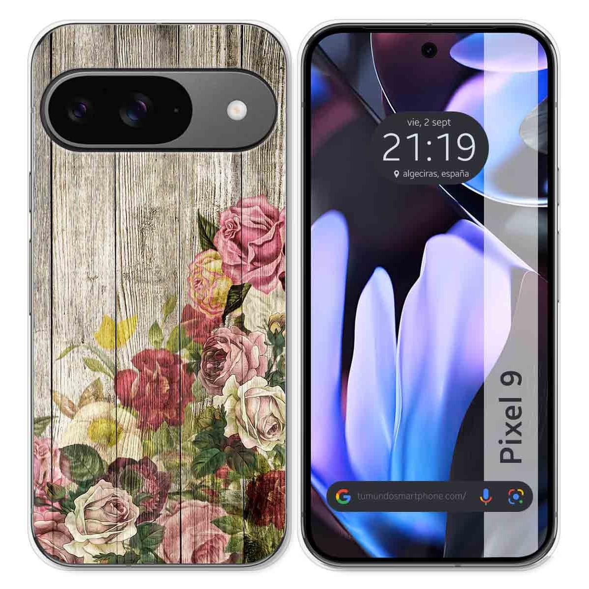 Funda Silicona para Google Pixel 9 5G diseño Madera 08 Dibujos