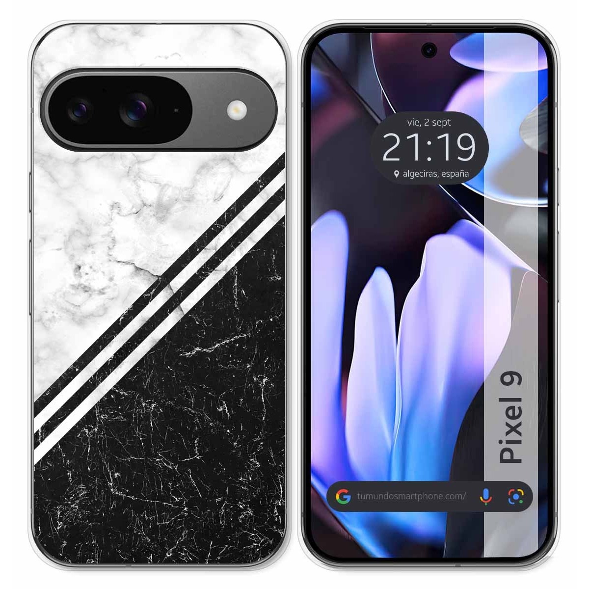 Funda Silicona para Google Pixel 9 5G diseño Mármol 01 Dibujos