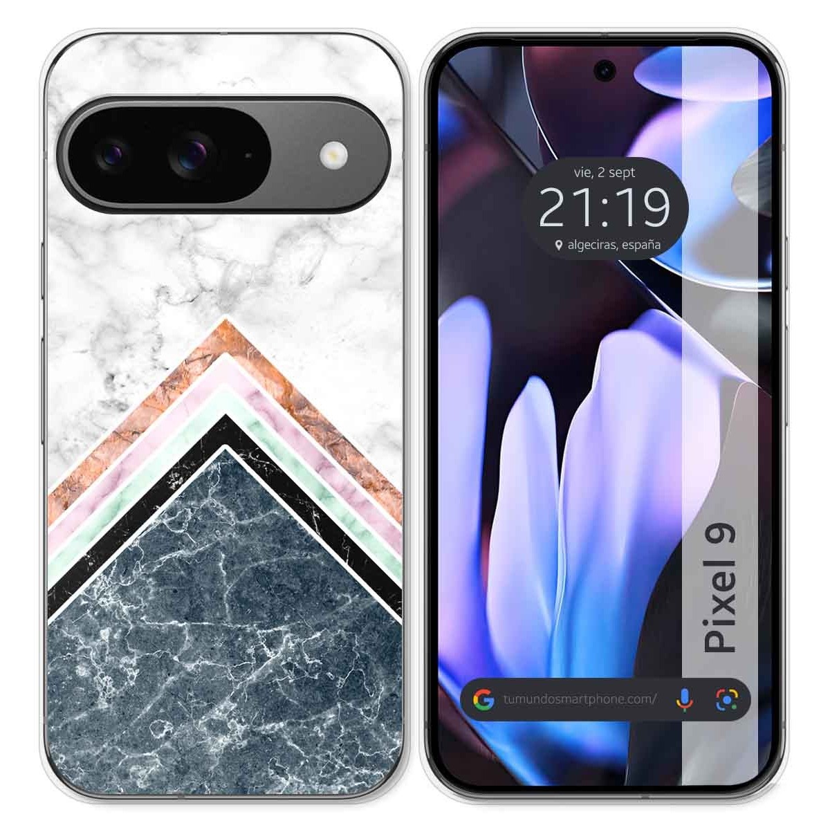 Funda Silicona para Google Pixel 9 5G diseño Mármol 05 Dibujos