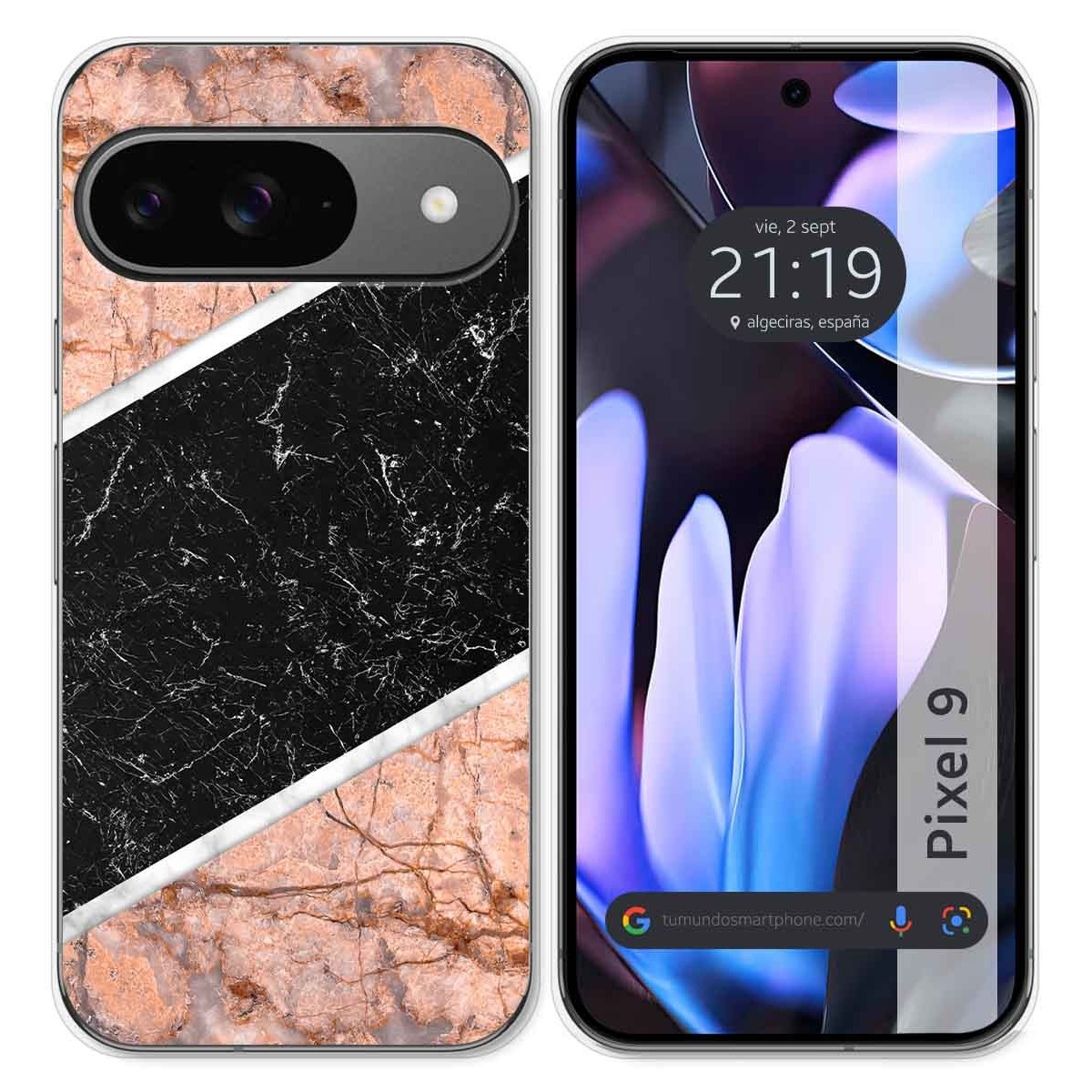 Funda Silicona para Google Pixel 9 5G diseño Mármol 07 Dibujos