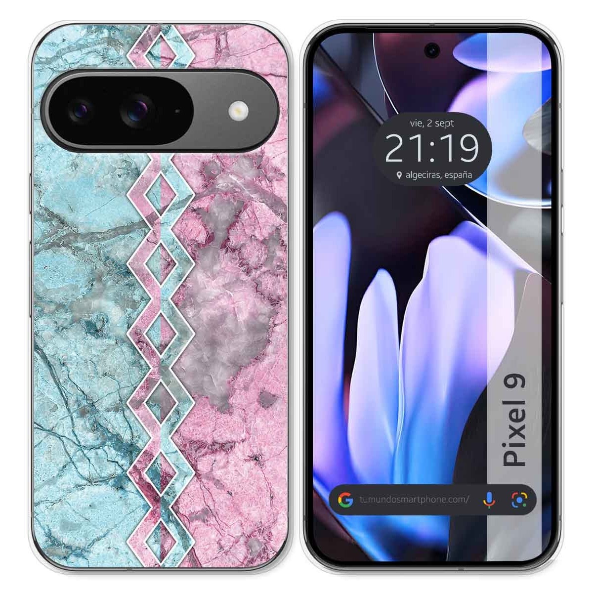 Funda Silicona para Google Pixel 9 5G diseño Mármol 08 Dibujos