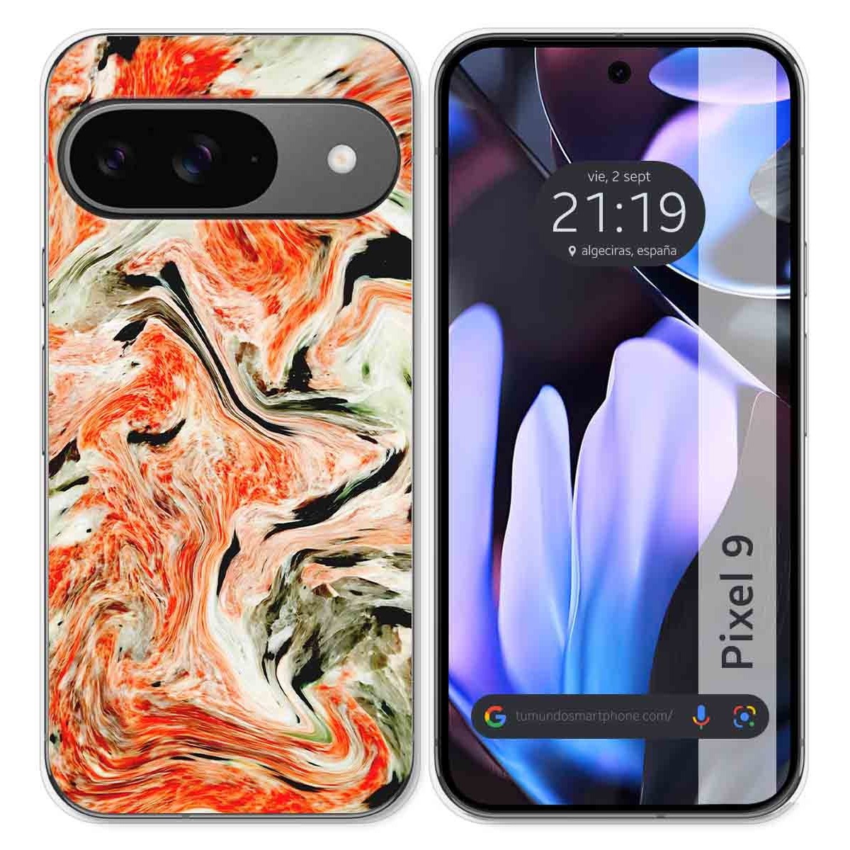 Funda Silicona para Google Pixel 9 5G diseño Mármol 12 Dibujos