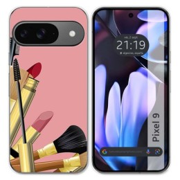 Funda Silicona para Google Pixel 9 5G diseño Brochas Dibujos