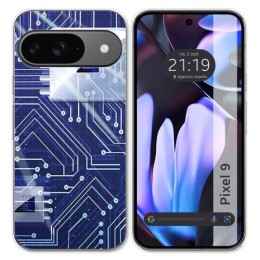 Funda Silicona para Google Pixel 9 5G diseño Circuito Dibujos