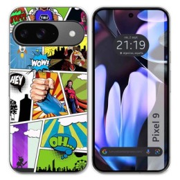 Funda Silicona para Google Pixel 9 5G diseño Comic Dibujos