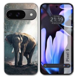 Funda Silicona para Google Pixel 9 5G diseño Elefante Dibujos