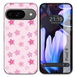 Funda Silicona para Google Pixel 9 5G diseño Flores Dibujos