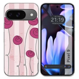 Funda Silicona para Google Pixel 9 5G diseño Flores Vintage Dibujos