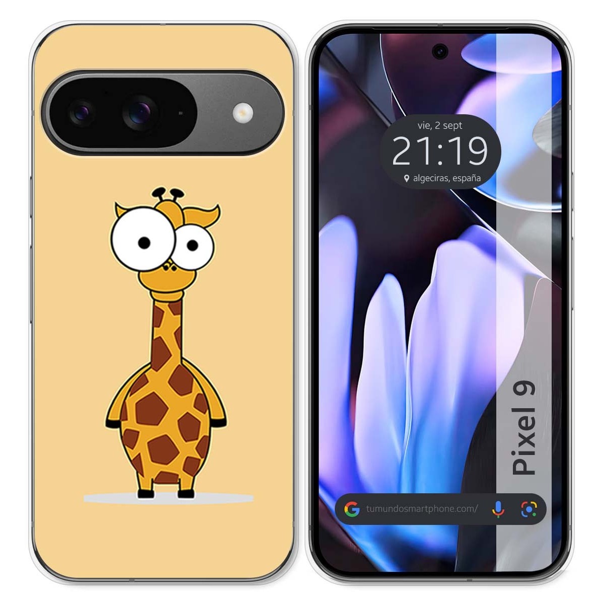 Funda Silicona para Google Pixel 9 5G diseño Jirafa Dibujos