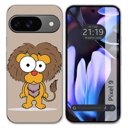 Funda Silicona para Google Pixel 9 5G diseño Leon Dibujos