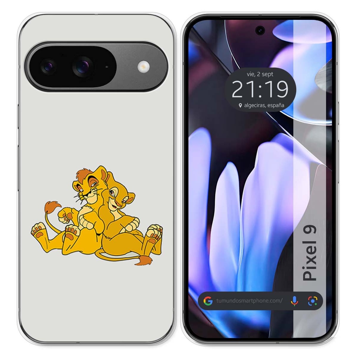 Funda Silicona para Google Pixel 9 5G diseño Leones Dibujos