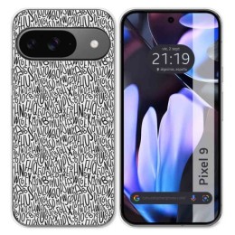 Funda Silicona para Google Pixel 9 5G diseño Letras Dibujos