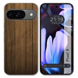 Funda Silicona para Google Pixel 9 5G diseño Madera Dibujos