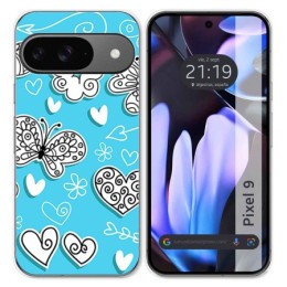 Funda Silicona para Google Pixel 9 5G diseño Mariposas Dibujos