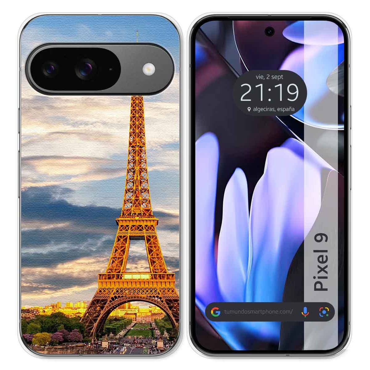 Funda Silicona para Google Pixel 9 5G diseño Paris Dibujos