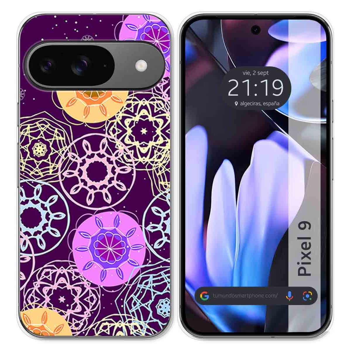 Funda Silicona para Google Pixel 9 5G diseño Radial Dibujos