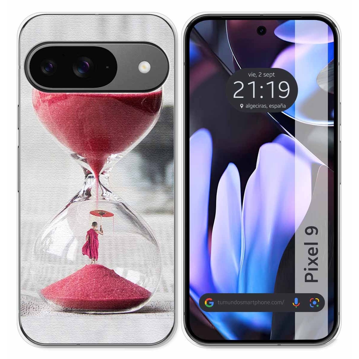 Funda Silicona para Google Pixel 9 5G diseño Reloj Dibujos