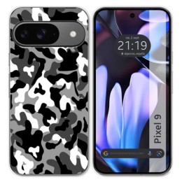 Funda Silicona para Google Pixel 9 5G diseño Snow Camuflaje Dibujos