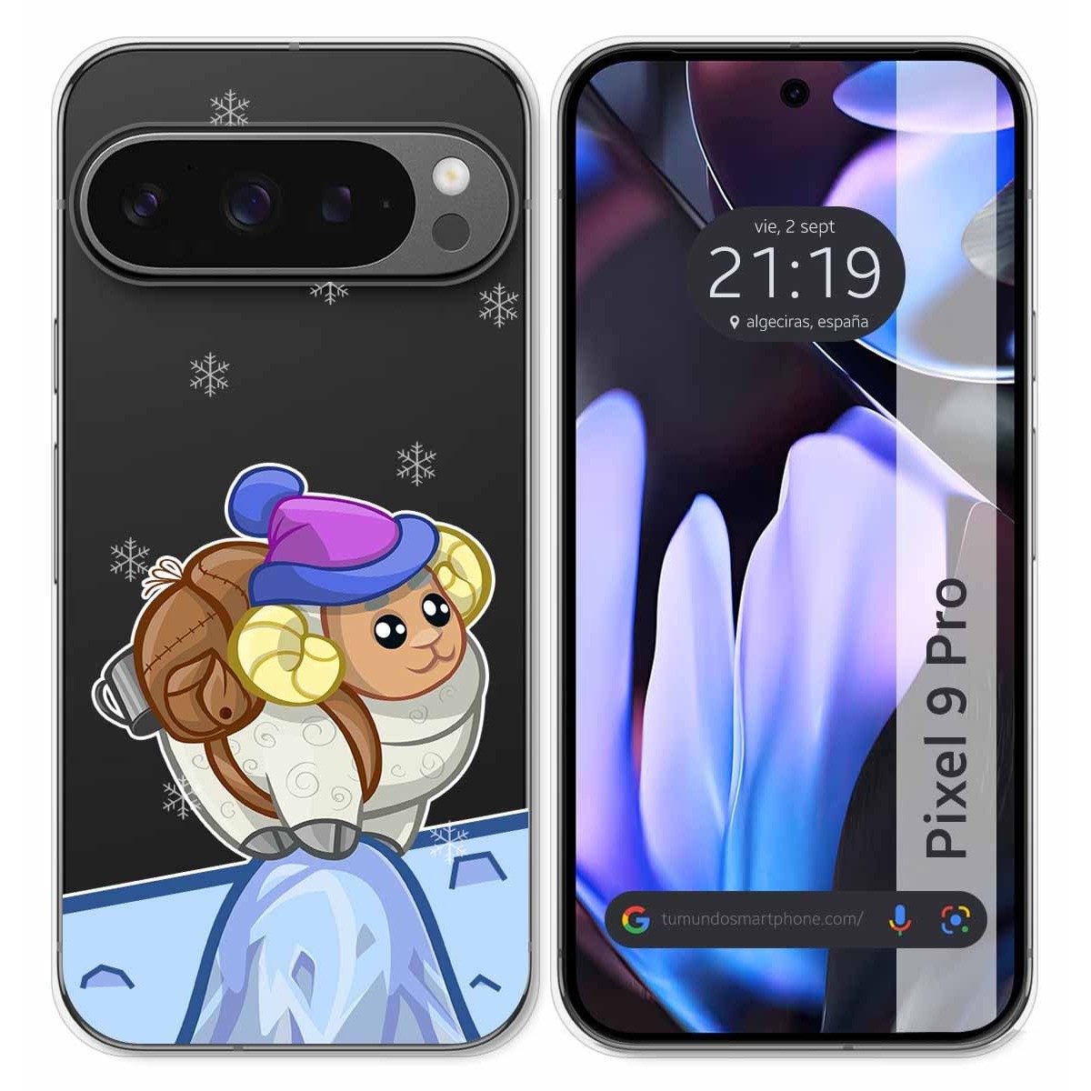 Funda Silicona Transparente para Google Pixel 9 Pro 5G diseño Cabra Dibujos