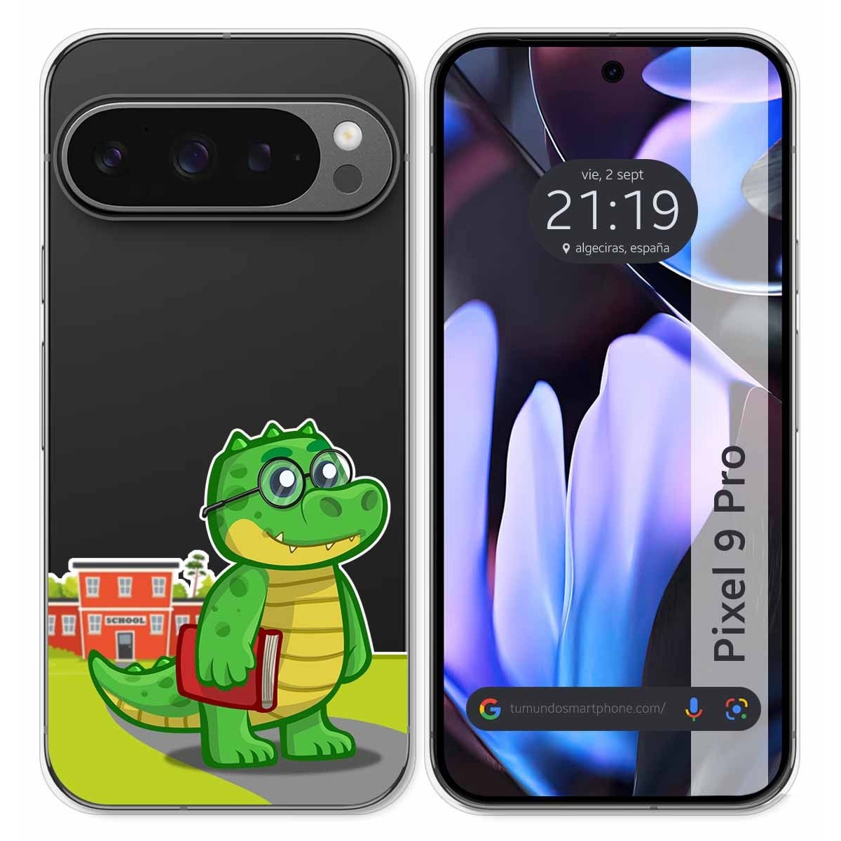 Funda Silicona Transparente para Google Pixel 9 Pro 5G diseño Coco Dibujos