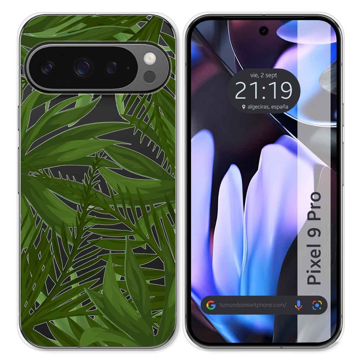 Funda Silicona Transparente para Google Pixel 9 Pro 5G diseño Jungla Dibujos