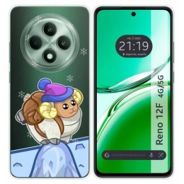 Funda Silicona Transparente para Oppo Reno 12F 4G / 12 F 5G diseño Cabra Dibujos