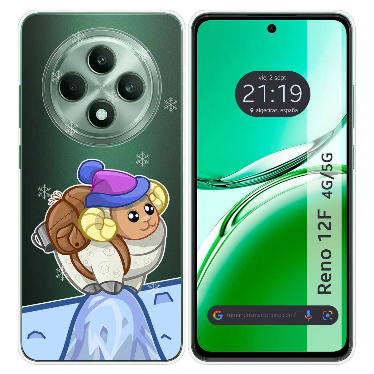 Funda Silicona Transparente para Oppo Reno 12F 4G / 12 F 5G diseño Cabra Dibujos