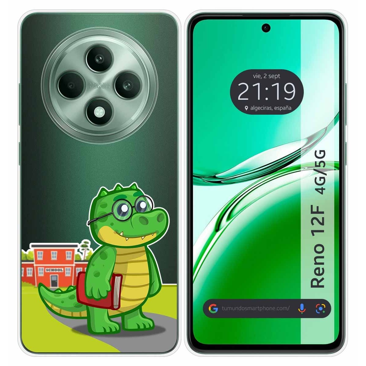 Funda Silicona Transparente para Oppo Reno 12F 4G / 12 F 5G diseño Coco Dibujos