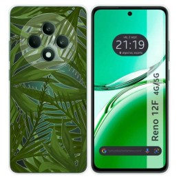 Funda Silicona Transparente para Oppo Reno 12F 4G / 12 F 5G diseño Jungla Dibujos