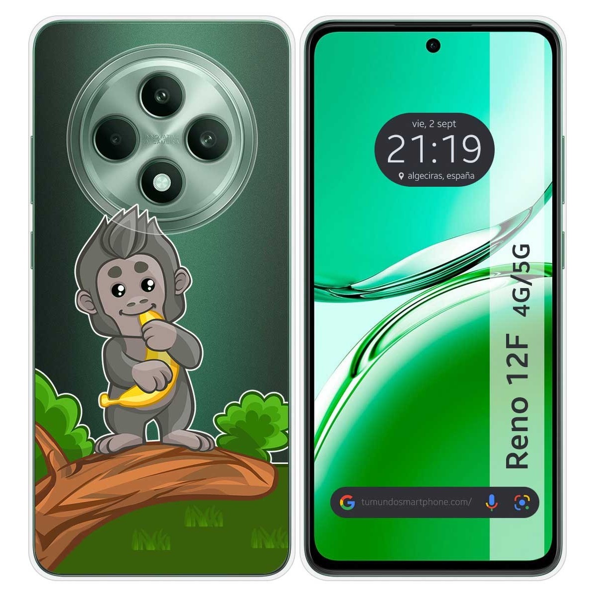 Funda Silicona Transparente para Oppo Reno 12F 4G / 12 F 5G diseño Mono Dibujos