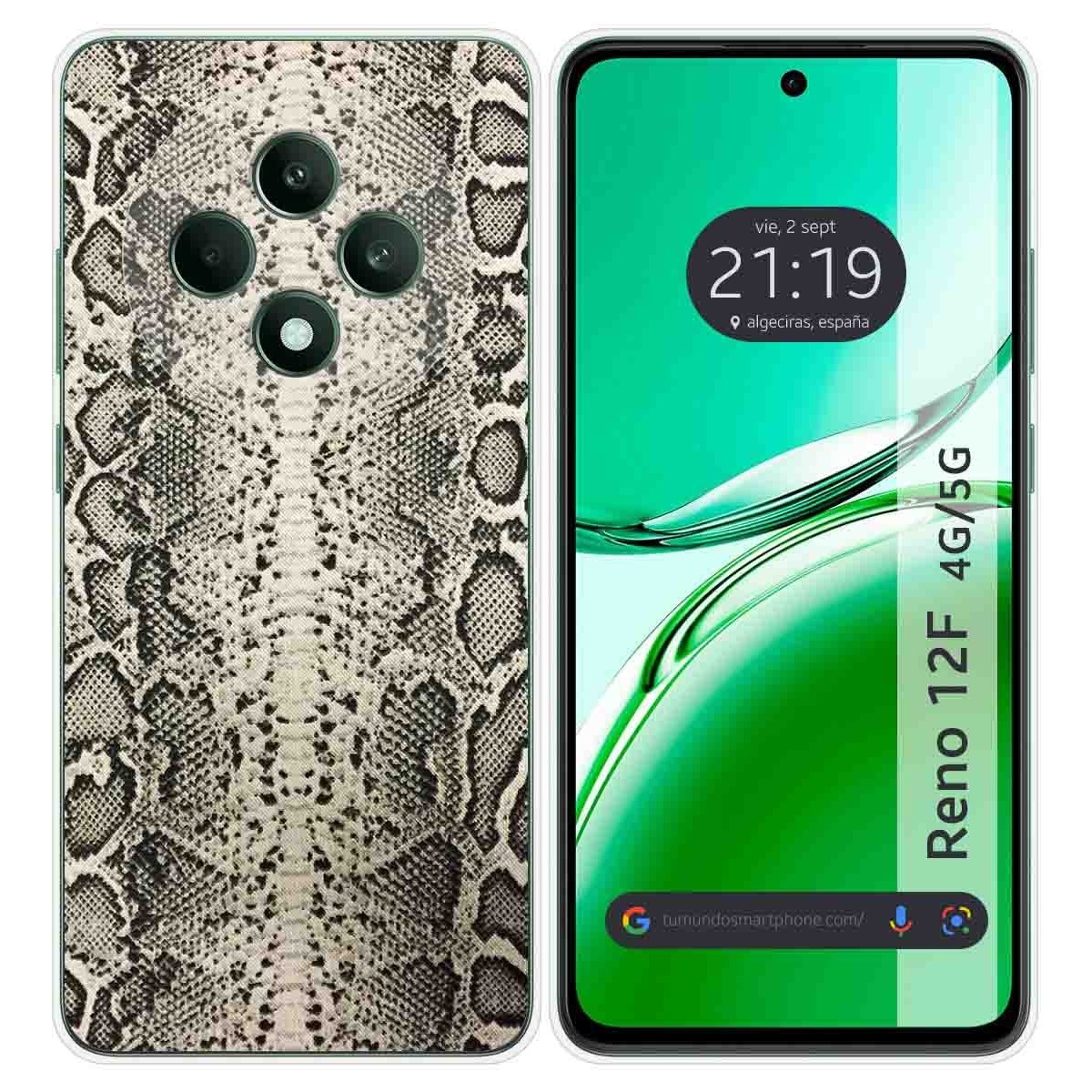 Funda Silicona para Oppo Reno 12F 4G / 12 F 5G diseño Animal 01 Dibujos