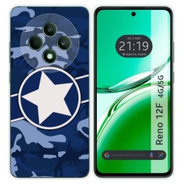 Funda Silicona para Oppo Reno 12F 4G / 12 F 5G diseño Camuflaje 03 Dibujos