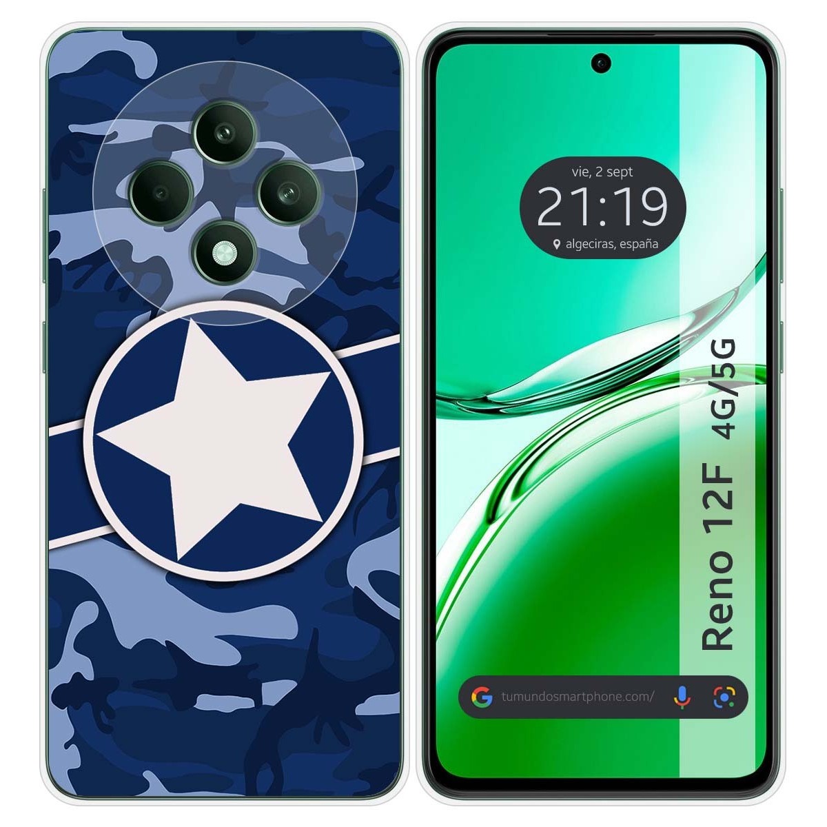 Funda Silicona para Oppo Reno 12F 4G / 12 F 5G diseño Camuflaje 03 Dibujos