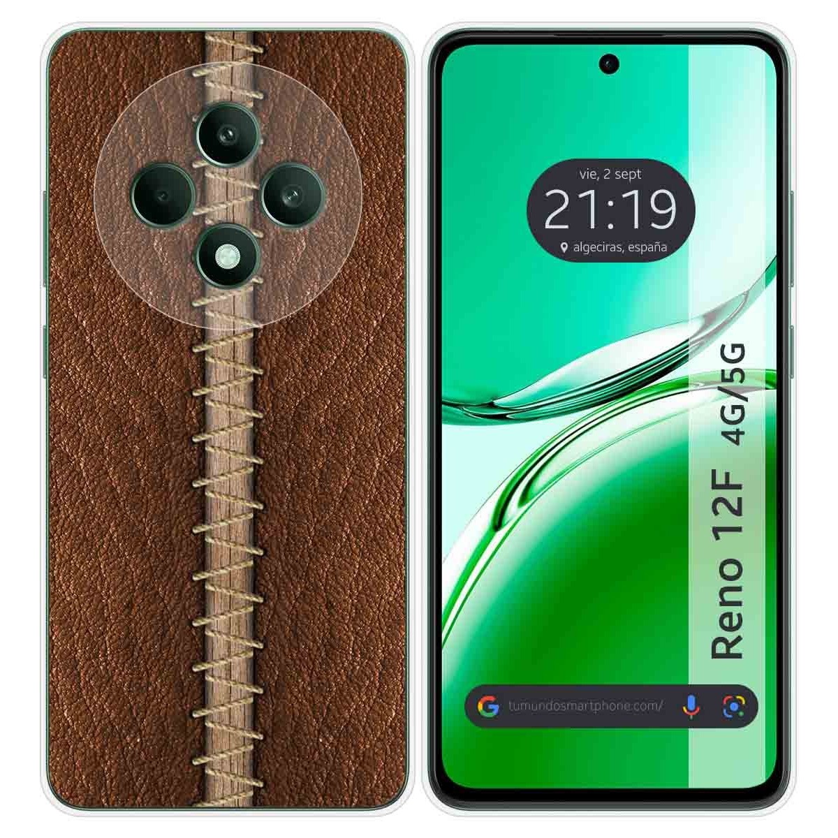 Funda Silicona para Oppo Reno 12F 4G / 12 F 5G diseño Cuero 01 Dibujos