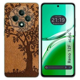 Funda Silicona para Oppo Reno 12F 4G / 12 F 5G diseño Cuero 03 Dibujos