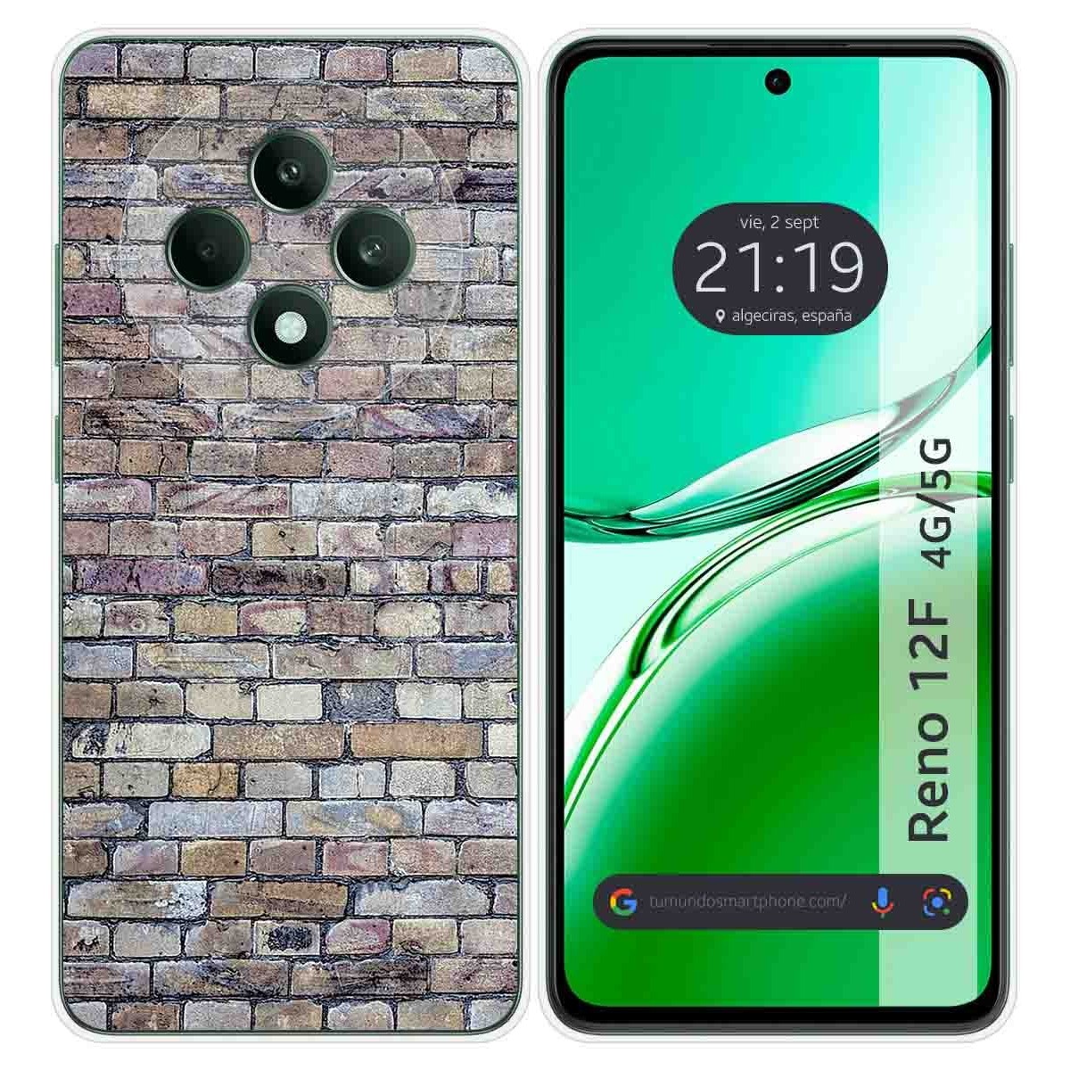 Funda Silicona para Oppo Reno 12F 4G / 12 F 5G diseño Ladrillo 02 Dibujos