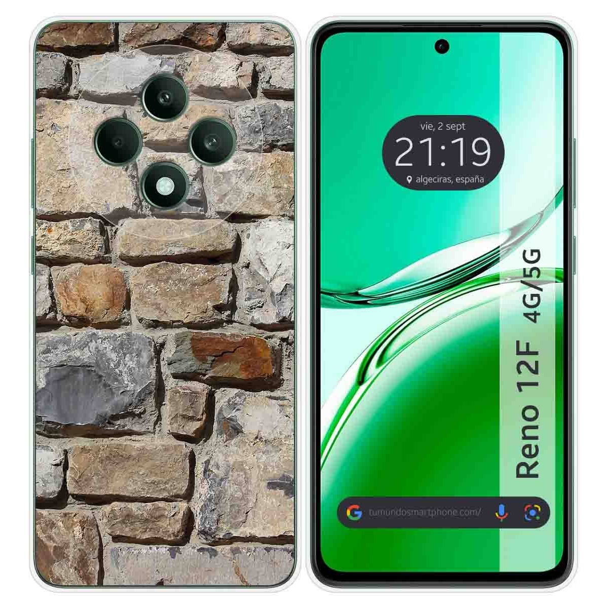 Funda Silicona para Oppo Reno 12F 4G / 12 F 5G diseño Ladrillo 03 Dibujos