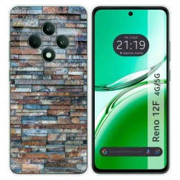 Funda Silicona para Oppo Reno 12F 4G / 12 F 5G diseño Ladrillo 05 Dibujos