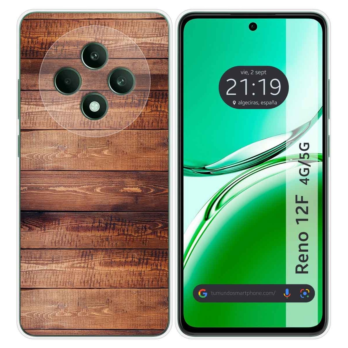 Funda Silicona para Oppo Reno 12F 4G / 12 F 5G diseño Madera 02 Dibujos