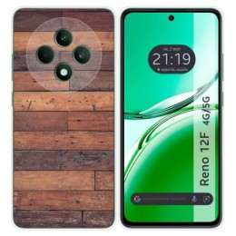 Funda Silicona para Oppo Reno 12F 4G / 12 F 5G diseño Madera 03 Dibujos