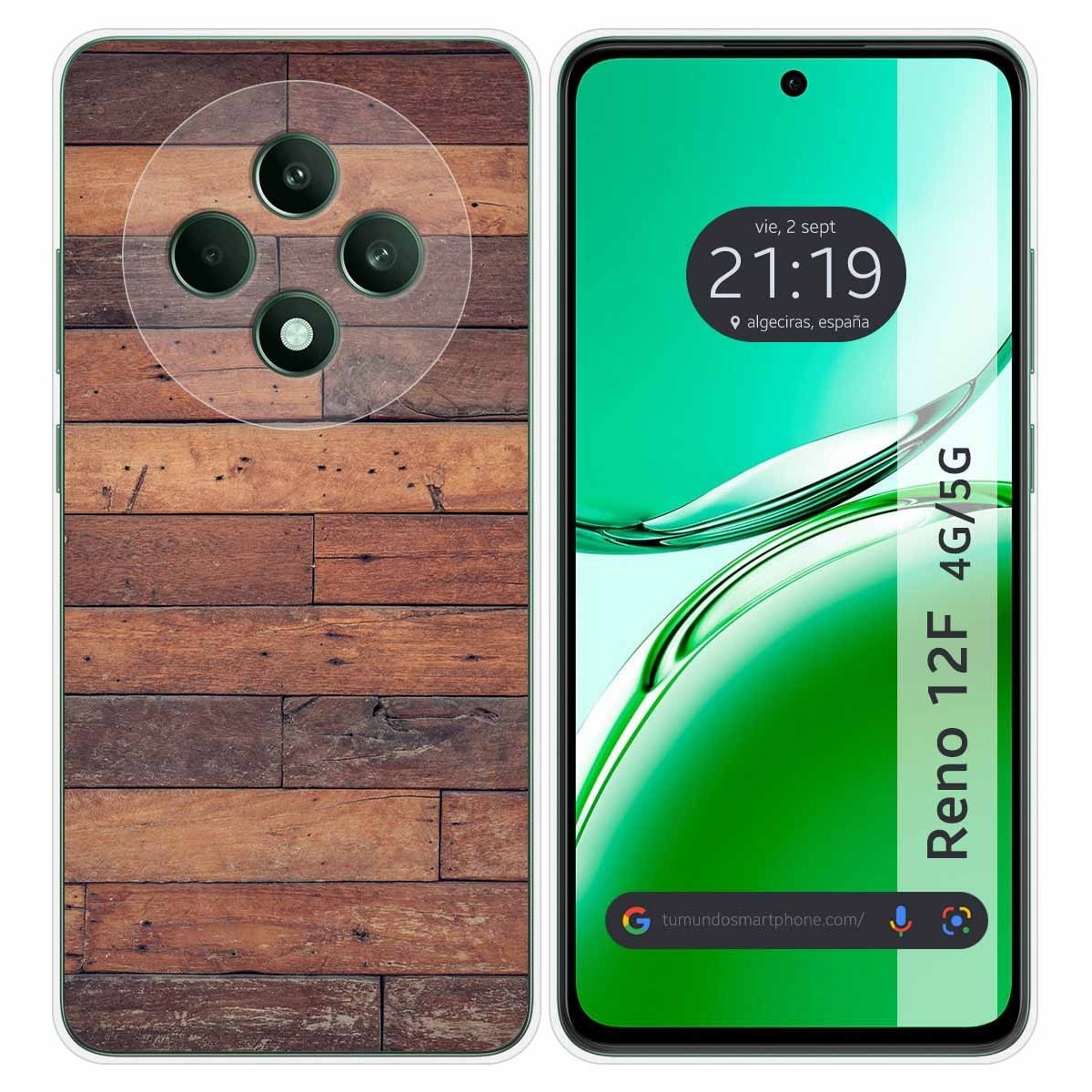 Funda Silicona para Oppo Reno 12F 4G / 12 F 5G diseño Madera 03 Dibujos