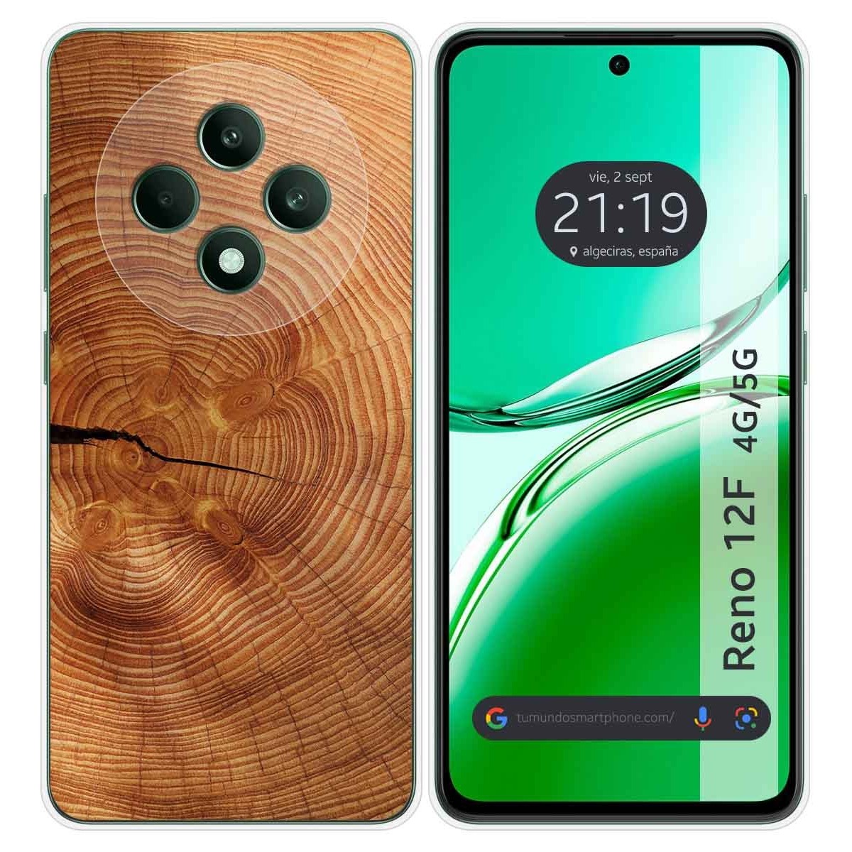 Funda Silicona para Oppo Reno 12F 4G / 12 F 5G diseño Madera 04 Dibujos