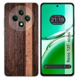 Funda Silicona para Oppo Reno 12F 4G / 12 F 5G diseño Madera 05 Dibujos