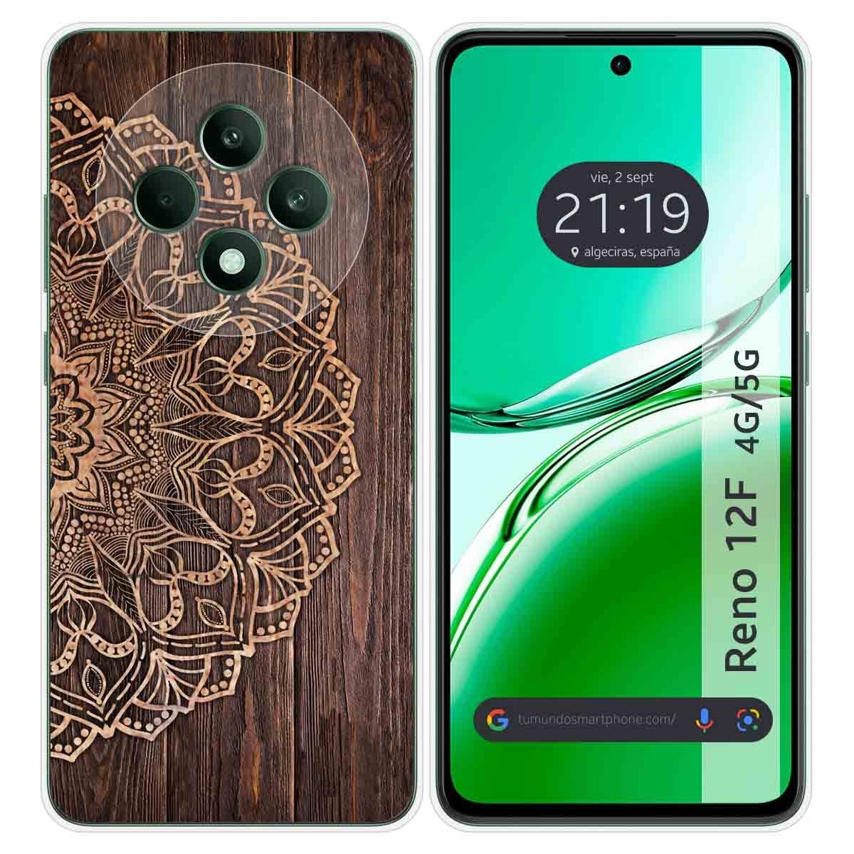 Funda Silicona para Oppo Reno 12F 4G / 12 F 5G diseño Madera 06 Dibujos